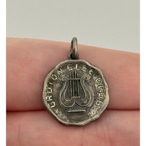 Vintage 1939 Groton Glee Club School MA  Sterling Silver Charm or Small Pendant